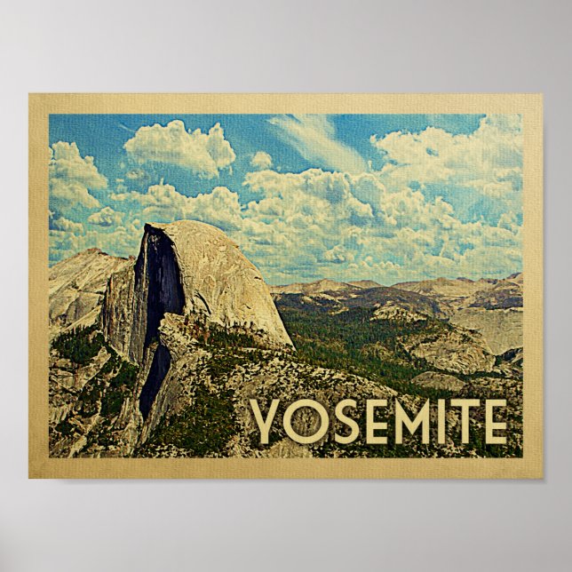Yosemite Vintage Travel Poster (Front)