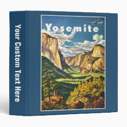Yosemite Vintage Travel Poster custom binders