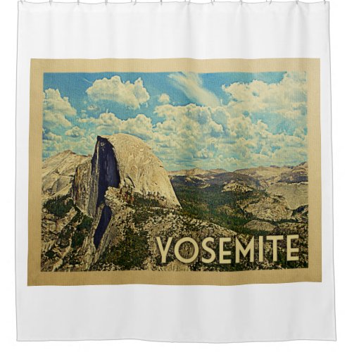 Yosemite Vintage Travel Shower Curtain