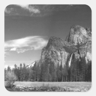 Yosemite Water Fall Square Sticker