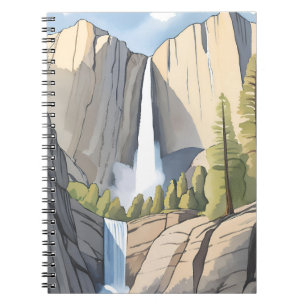 Yosemite Waterfalls   National Park Watercolor Notebook