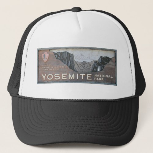 Yosemite Welcome Sign Trucker Hat