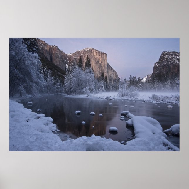 Yosemite Winter Landscape Poster (Front)