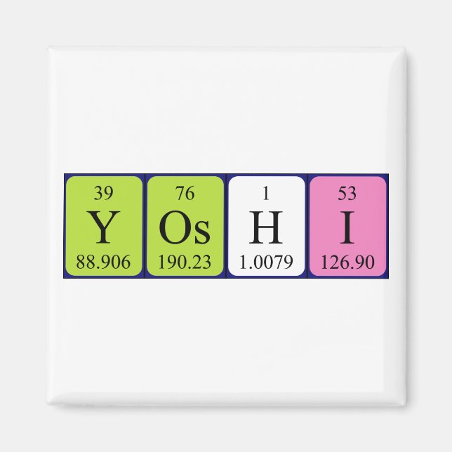 Yoshi periodic table name magnet (Front)