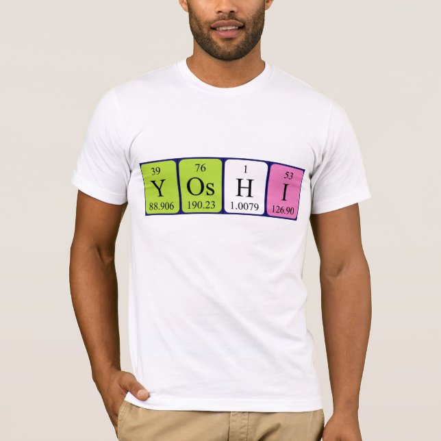 Yoshi periodic table name shirt (Front)