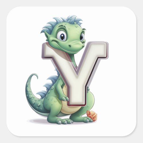 Yoshi the Young Dragon Square Sticker
