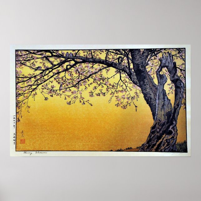 Yoshida Toshi Cherry Blossoms Poster (Front)