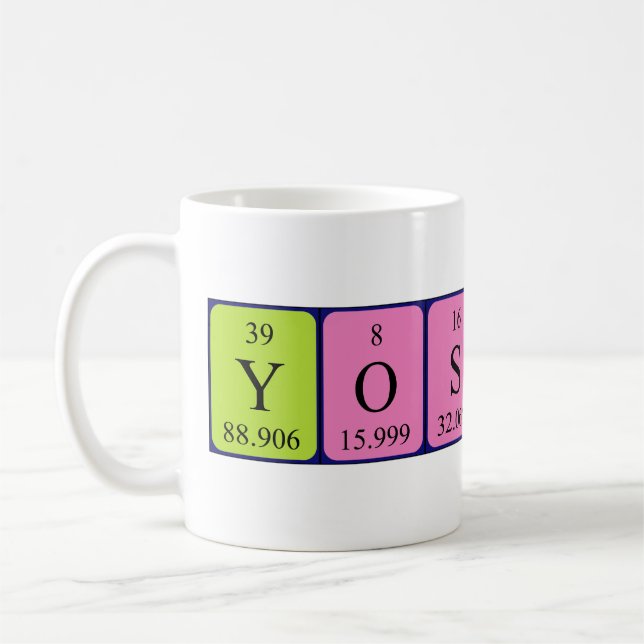 Yoshio periodic table name mug (Left)