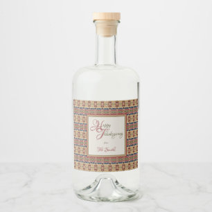 Yoskolo Thanksgiving Liquor Bottle Label