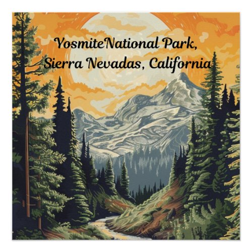 Yosmite National Park Poster