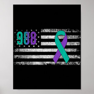 You 988 Suicide Prevention Awareness Men Wo Poster
