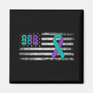 You 988 Suicide Prevention Awareness Ribbon Magnet