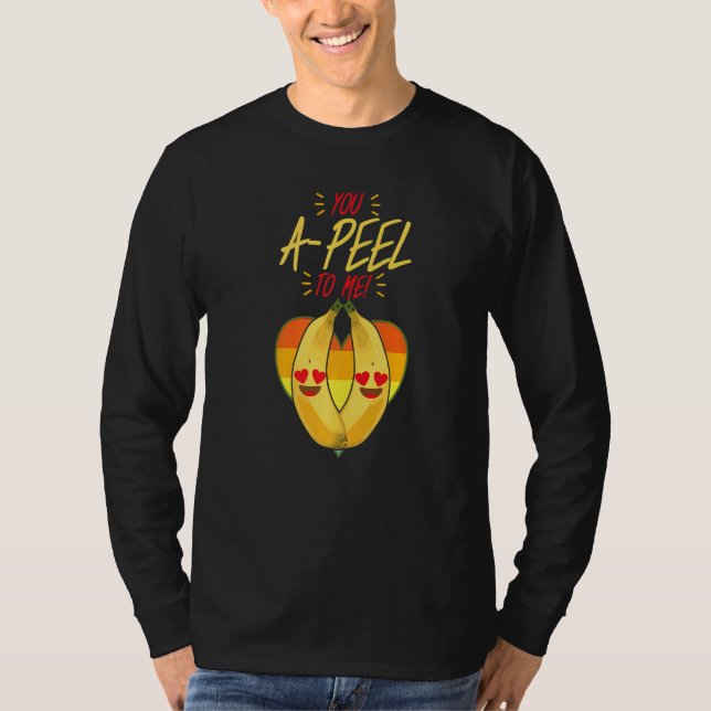 You A Peel To Me  Women Banana Yellow Fruit Love T-Shirt (Front)
