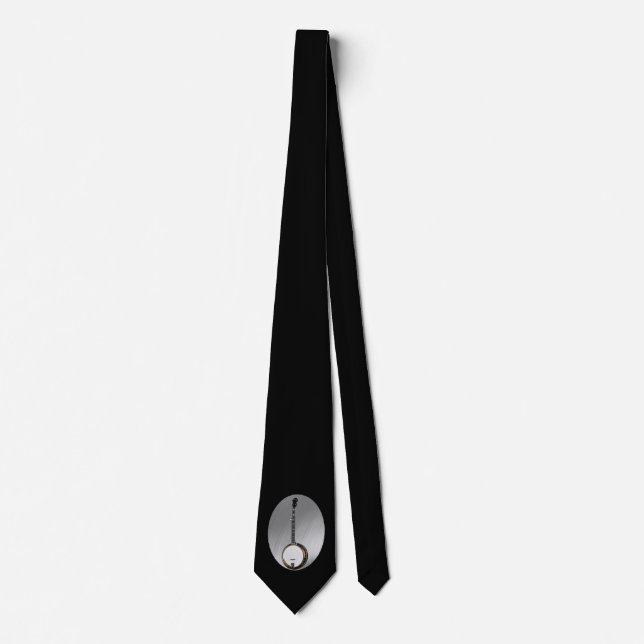 YOU ADD PHOTO OR TEXT-TIE-BANJO NECK TIE (Front)