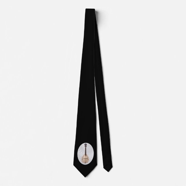 YOU ADD PHOTO OR TEXT-TIE-MANDOLIN NECK TIE (Front)