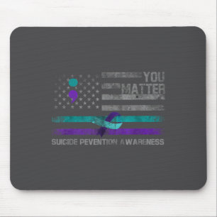 You American Flag Suicide Prevention Awareness  Mouse Pad