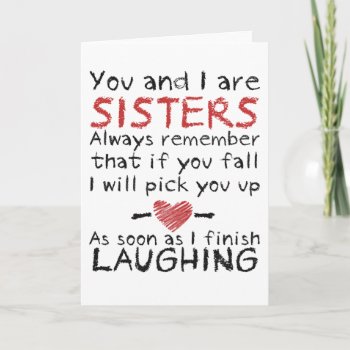 "you And I" Birthday Card For Sister by JBB926 at Zazzle