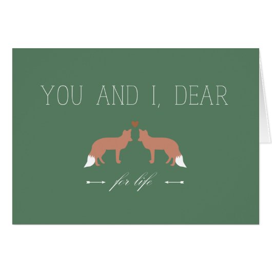 You and I Dear For Life Foxes in Love (Front Horizontal)