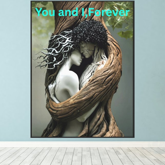 You and I Forever Canvas Print (Insitu(Wood Floor))