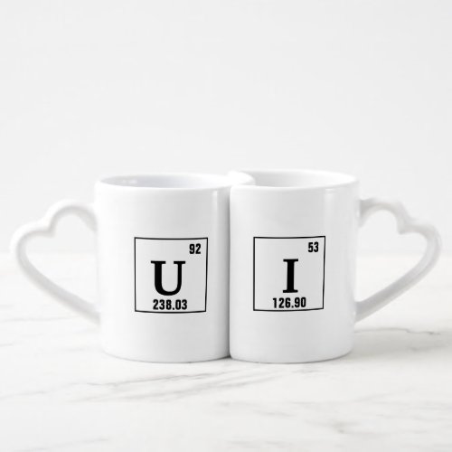 You and I Periodic Table Lovers Coffee Mug Set