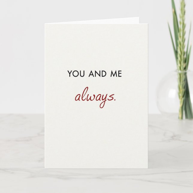 You And Me Always Love Card (Front)