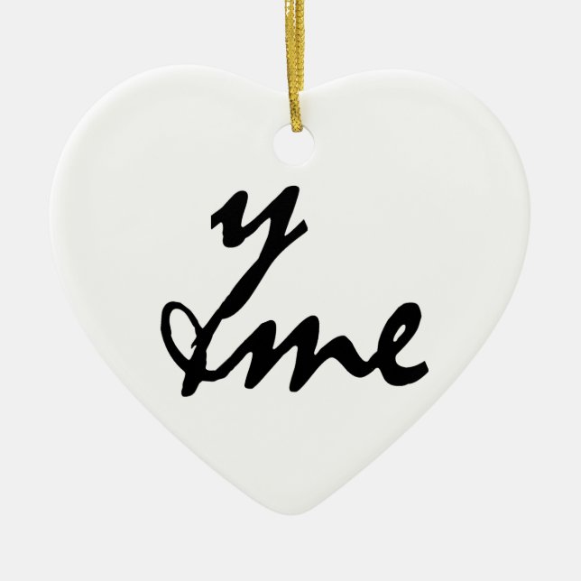 You and me ceramic ornament (Front)