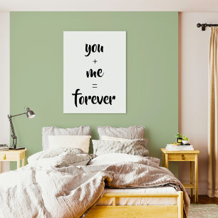 You and Me Forever Quote Wall Art