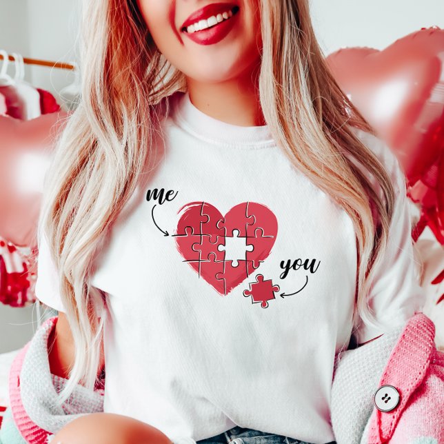 You and Me Heart Puzzle T-Shirt (Creator Uploaded)