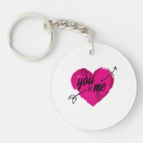 you and me keychain