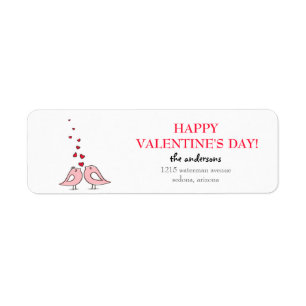 You and Me- Love Birds Valentine's Day Label