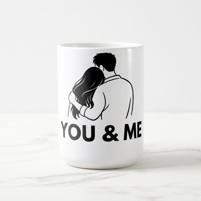 You And Me Minimal Couple Mug (Center)