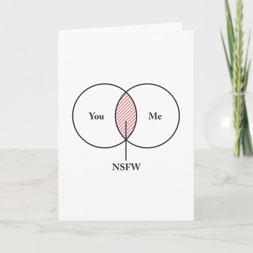 You and Me NSFW Venn Diagram Holiday Card