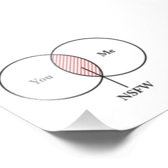 You and Me NSFW Venn Diagram Photo Print | Zazzle