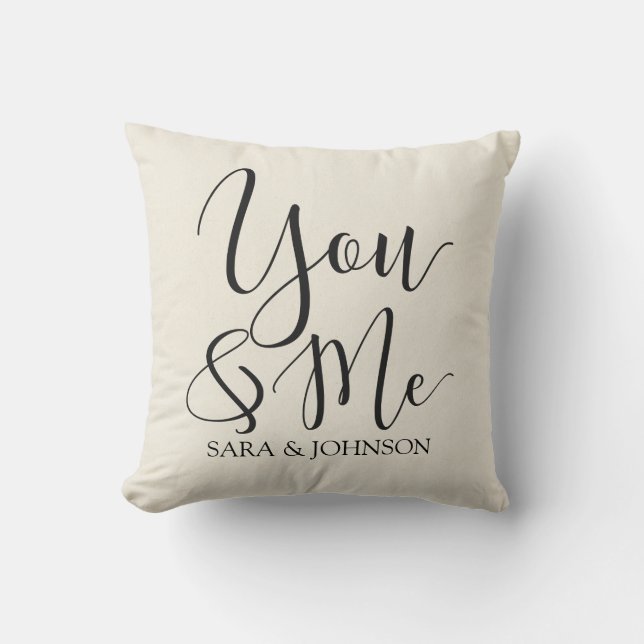 you and me personalized throw pillow (Front)