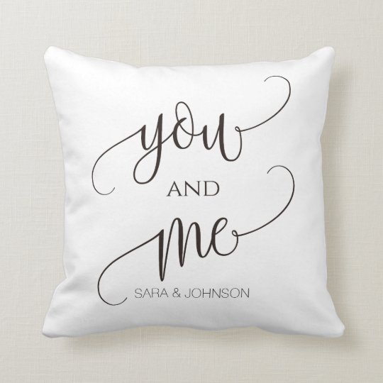 You And Me Personalized Wedding Gift Throw Pillow Zazzle Com