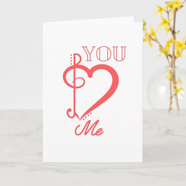 You and Me Romantic Couple Card (Yellow Flower)