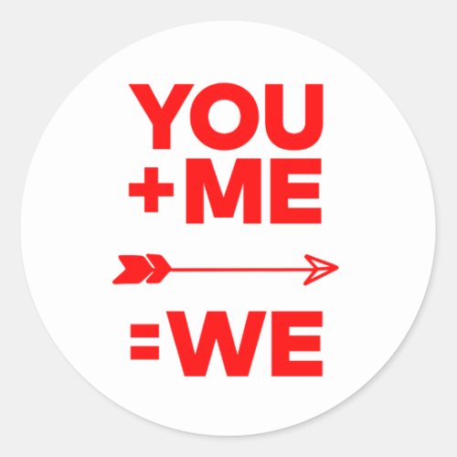 You and Me Sticker