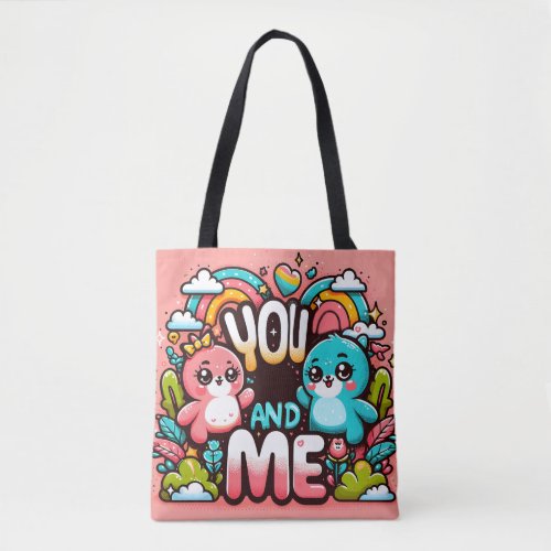 you and me tote bag