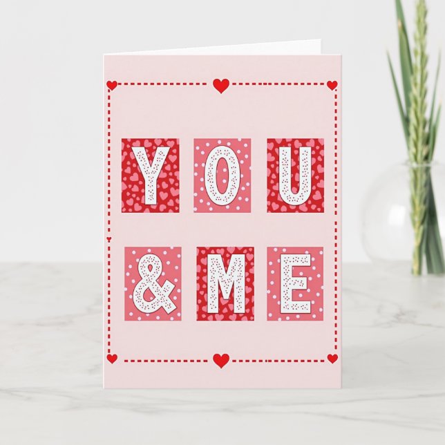 You And Me Valentines Card (Front)