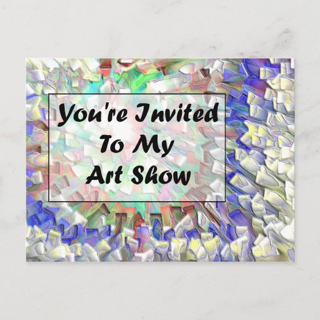 You're Invited To My Art Show Invitation Postcard (Front)