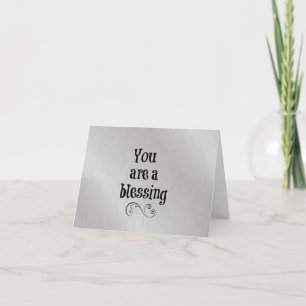 You are a Blessing Letterpress Thank You Card