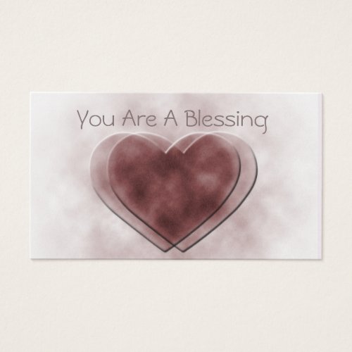 "You Are A Blessing" Love Notes Business Card Template
