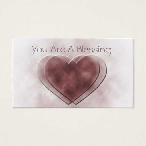 Customizable "You Are A Blessing" Love Notes Business Card Template