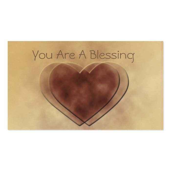 "You Are A Blessing" Love Notes Business Card Template