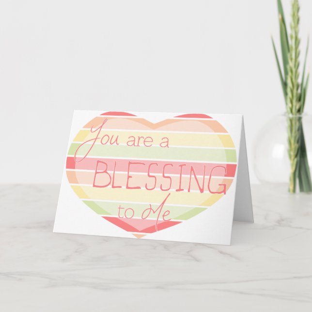 You Are a Blessing To Me Holiday Card (Front)