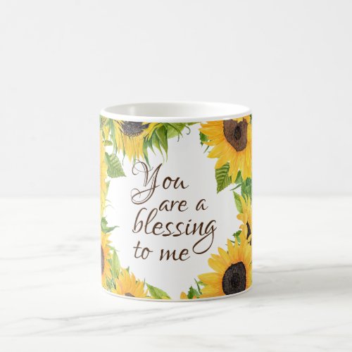 You are a Blessing to Me Sunflower Coffee Mug