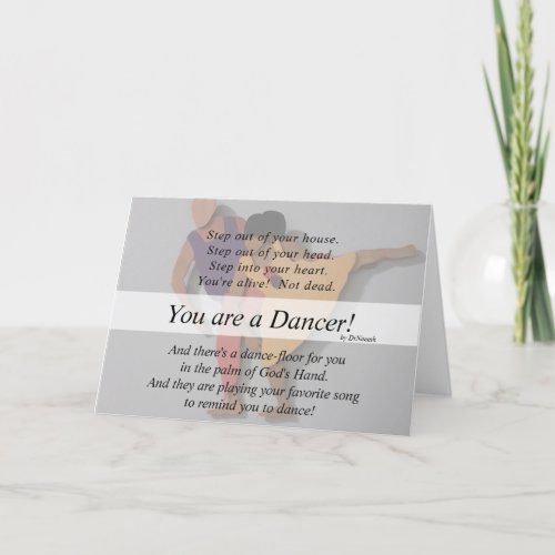 You are a Dancer 2_sided Blank Card white v81 