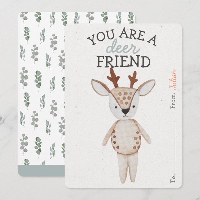 You Are A Deer Friend Valentines Day Classroom (Front/Back)