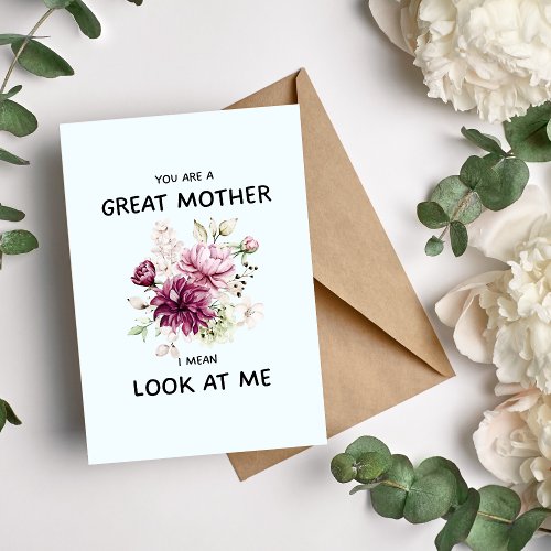 You Are A Great Mother Holiday Card