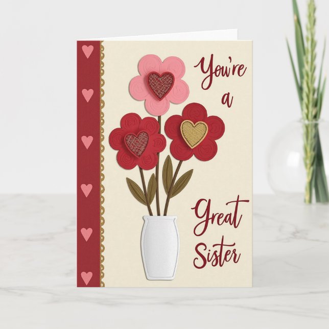You Are A Great Sister Card (Front)